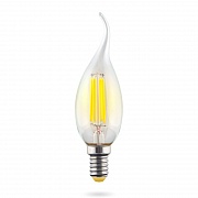 Лампа светодиодная Voltega E14 6W 2800К свеча на ветру прозрачная VG10-CW1E14warm6W-F 7017