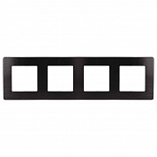 Рамка 4-постовая ЭРА 12 сатин черный 12-5104-06 Б0052534