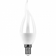 Лампа светодиодная Feron E14 9W 6400K свеча на ветру матовая SBC3709 55173