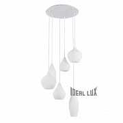 Подвесная люстра Ideal Lux Soft SP6 Bianco 087818