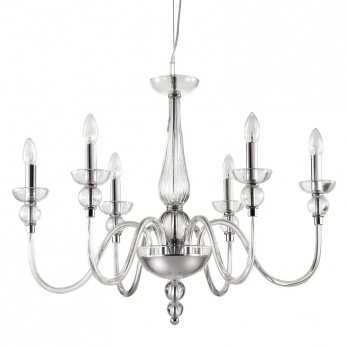Подвесная люстра Ideal Lux Doge SP6 Trasparente 044422