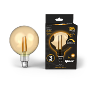Светодиодная филаментная лампа Gauss Filament E27 10W 2400K 158802010-D