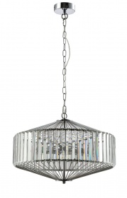 Подвесная люстра Crystal Lux Fiesta FIESTA SP5 CHROME/TRANSPARENTE