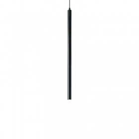 Подвесной светодиодный светильник Ideal Lux Ultrathin SP1 Small Round Nero 156699