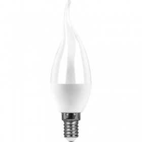 Лампа светодиодная Feron LB-97 Свеча на ветру E14 7W 6400K 38135