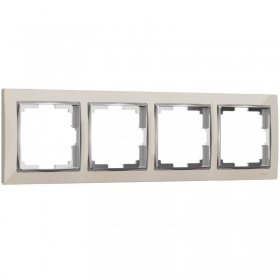 Рамка на 4 поста Werkel Snabb W0041903 слоновая кость/хром 4690389160912