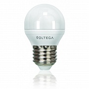 Лампа светодиодная диммируемая Voltega E27 6W 4000К шар матовый VG2-G2E27cold6W-D 5496