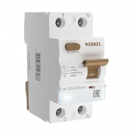 Устройство защитного отключения 1P+N 25 A 30 mА АС 6 kА Werkel W912P256 4690389193088 a062442